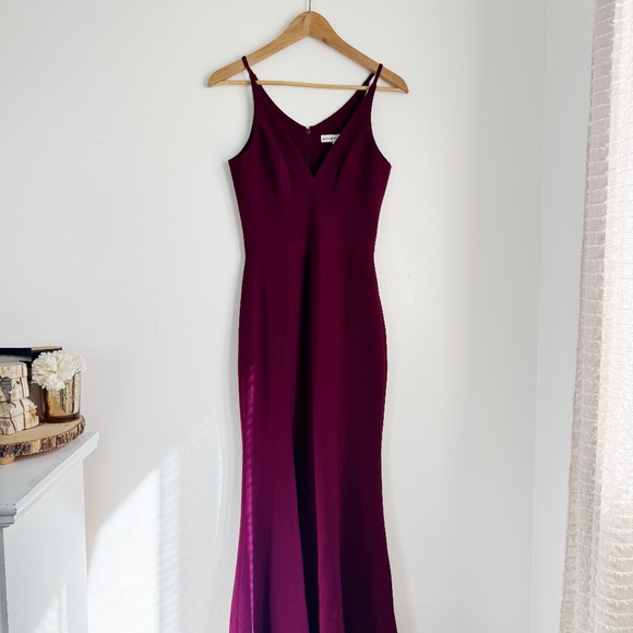 Dress The Population Iris Dark Magenta Gown Size XS Nwot - Picture 5 of 12